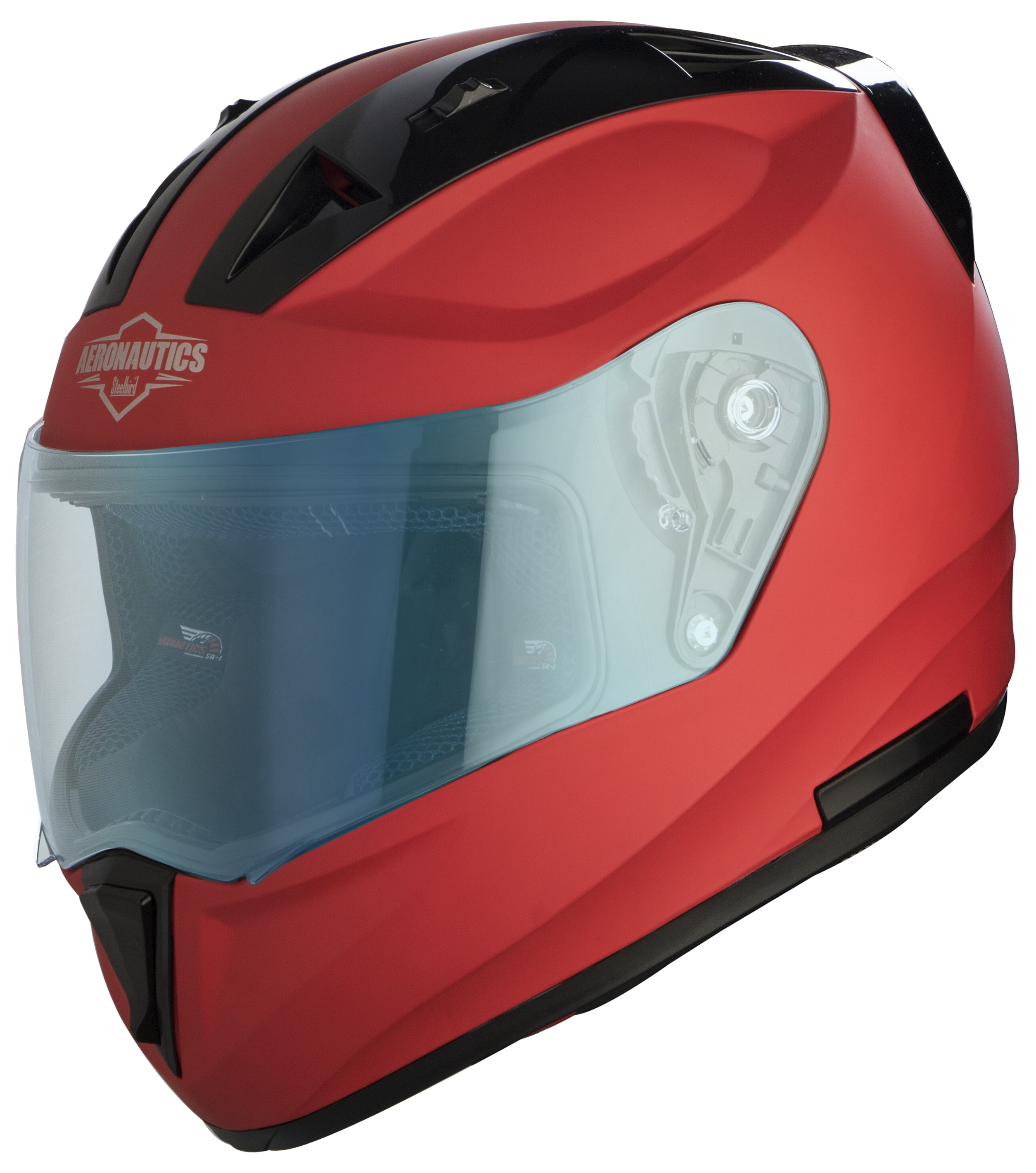 SA-1 Aeronautics Mat Sports Red (Fitted With Clear Visor Extra Blue Night Vision Visor Free)